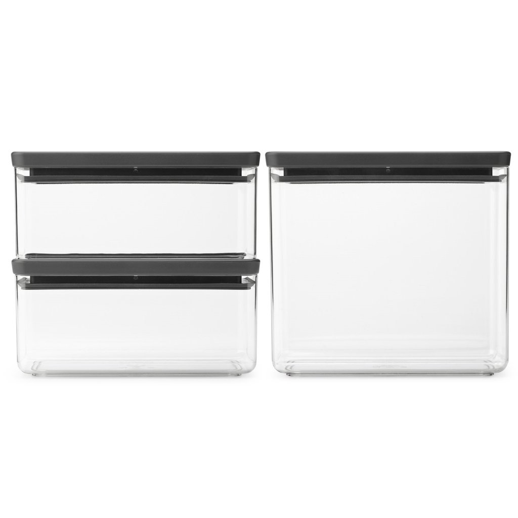Vorratsdose TASTY PLUS, 3et-Set, dunkelgrau, Brabantia