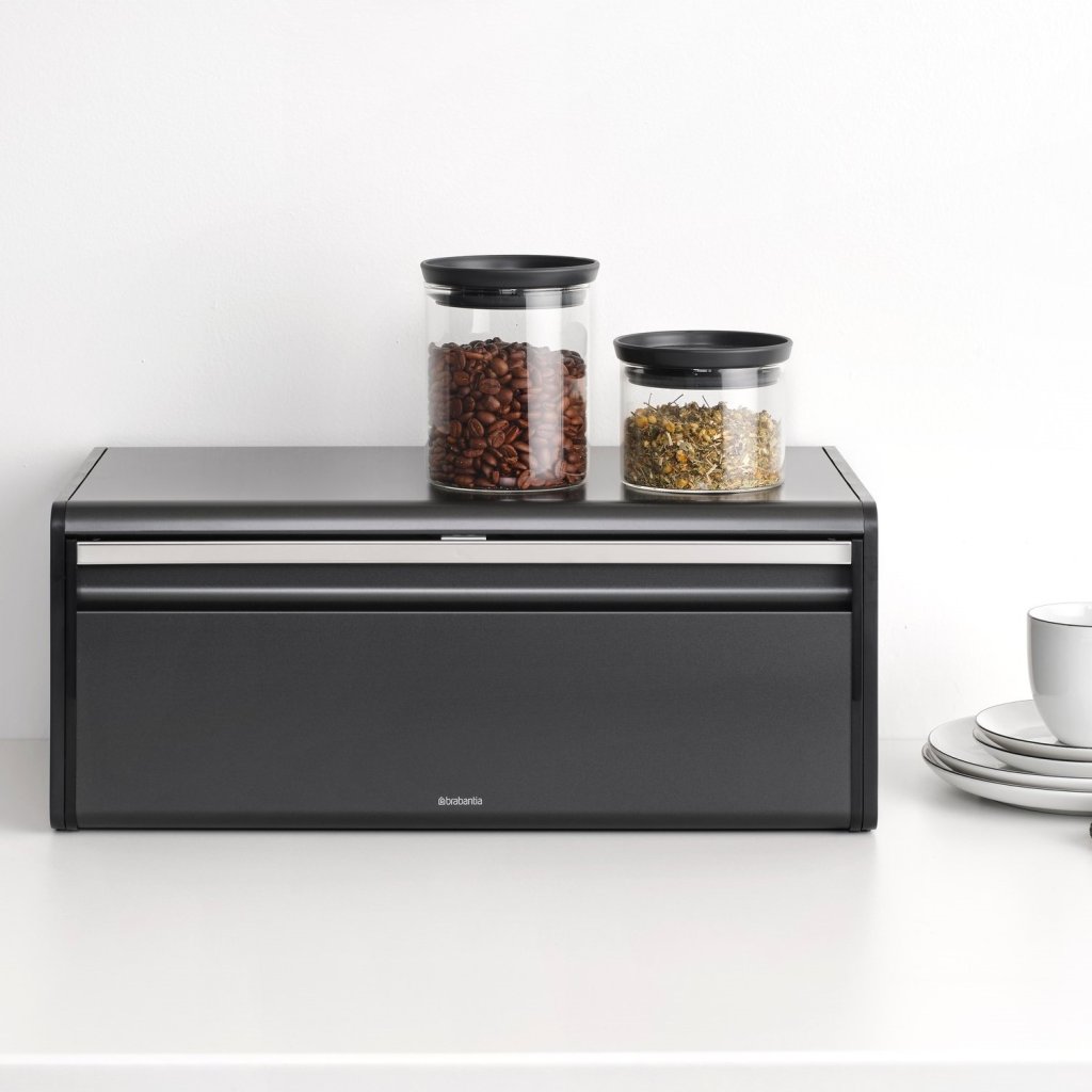Klappbrotkasten FALL FRONT 18 l, Confident Grey, Stahl, Brabantia