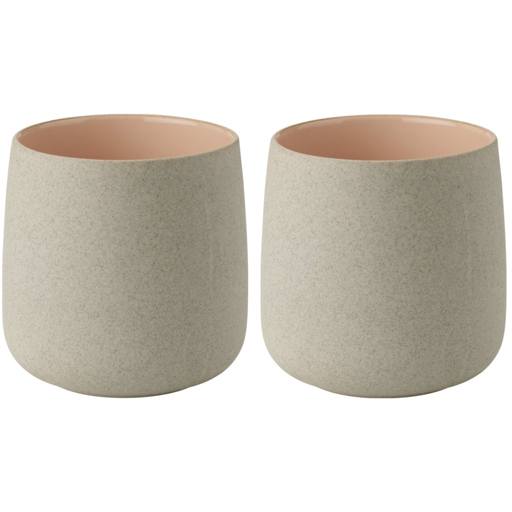 Becher EMMA 220 ml, 2er-Set, rosa, Steingut, Stelton