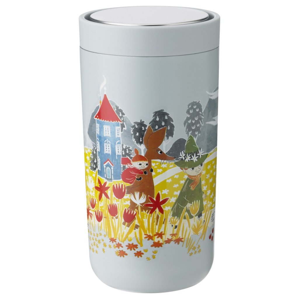 Reisebecher To Go Becher TO GO CLICK MOOMIN 200 ml, Soft Sky, Stelton