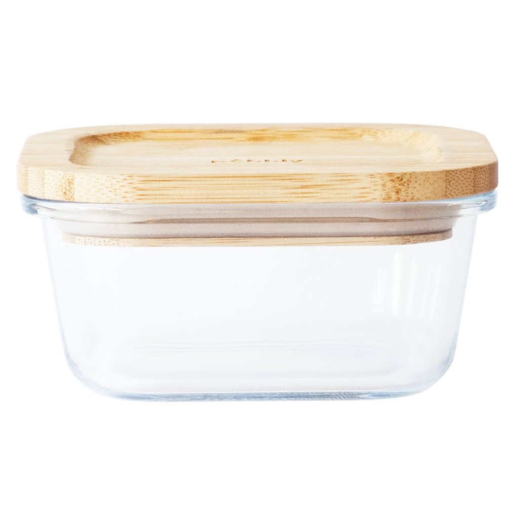 Vorratsdose PKV-016 520 ml, Glas / Bambus, Pebbly