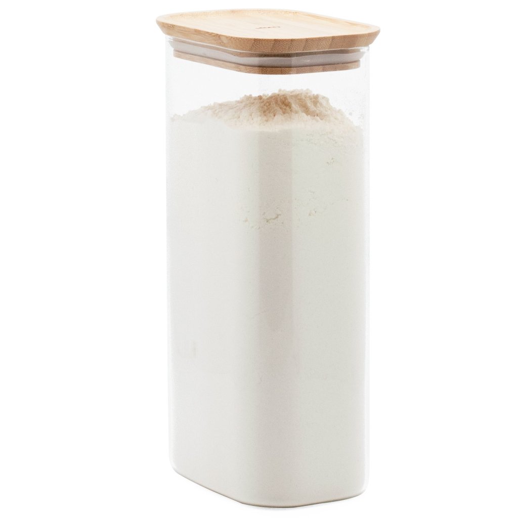 Vorratsdose PKV-069 1,8 l, Glas / Bambus, Pebbly
