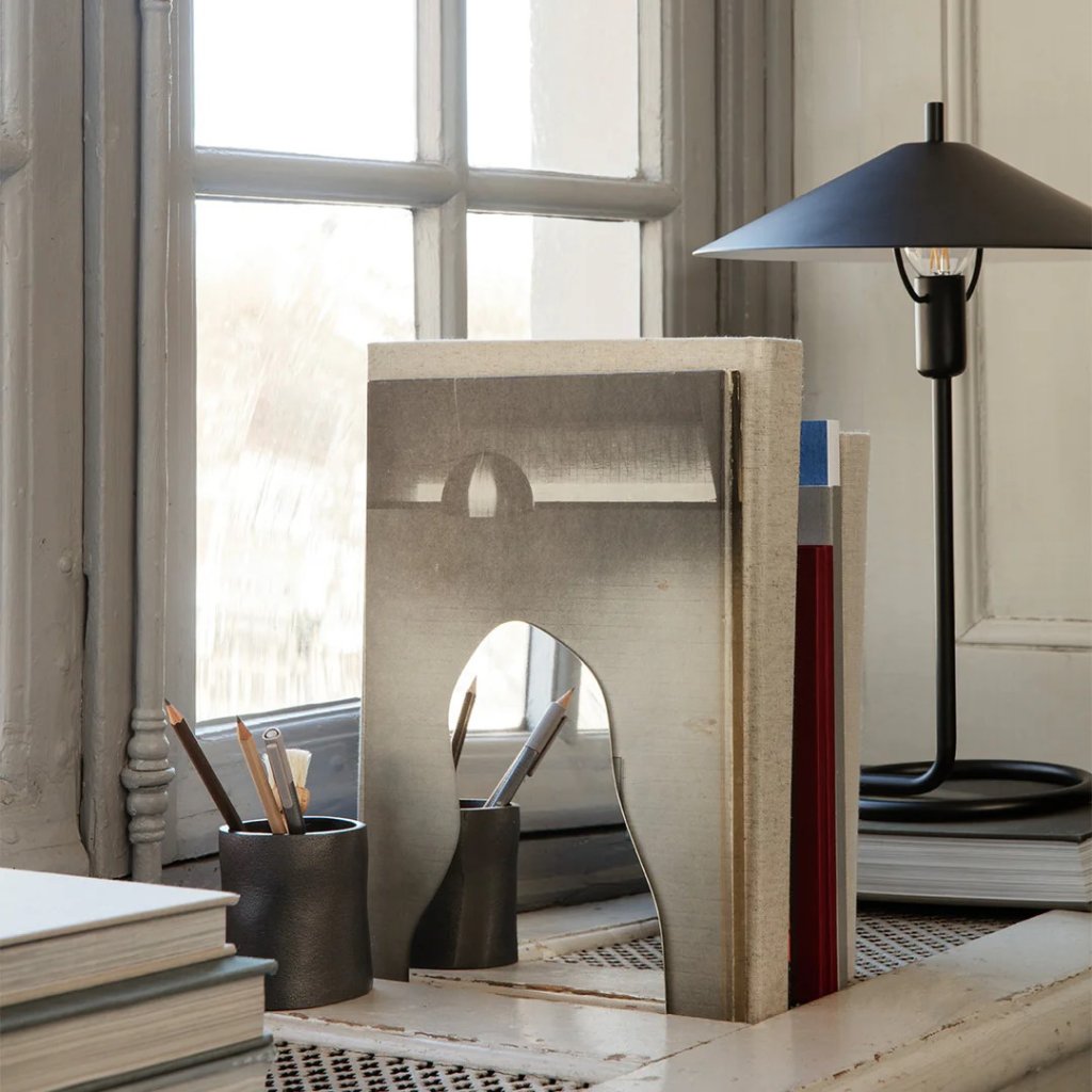 Buchstütze POND 20 cm, set à 2 st, silber, edelstahl, ferm LIVING