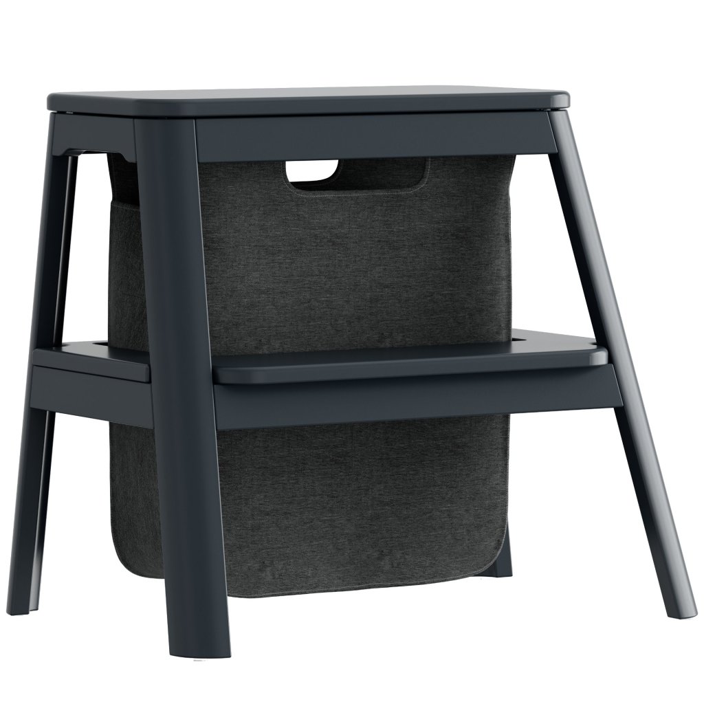 Tritthocker STEP IT UP 48 cm, grau, holz, Umage