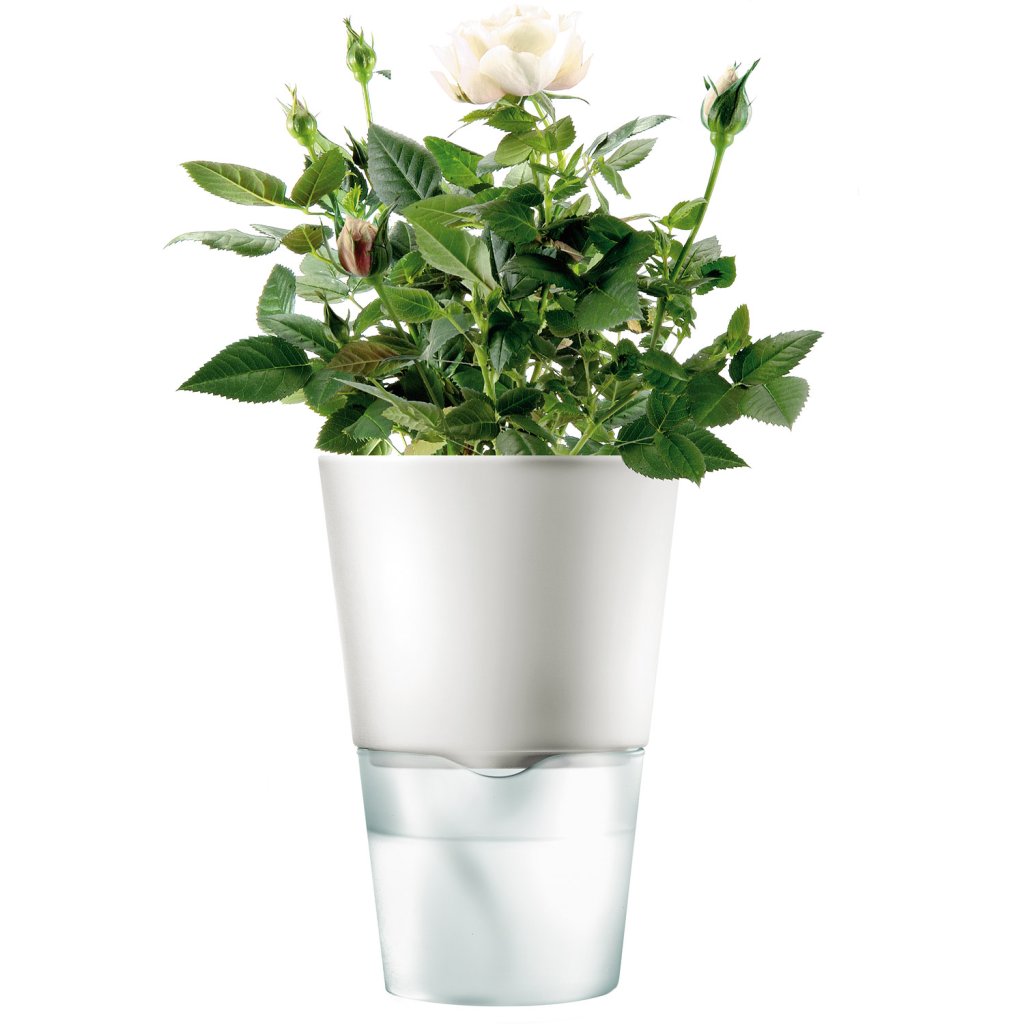 Blumentopf selbstbewässernd 11 cm, weiß, Eva Solo