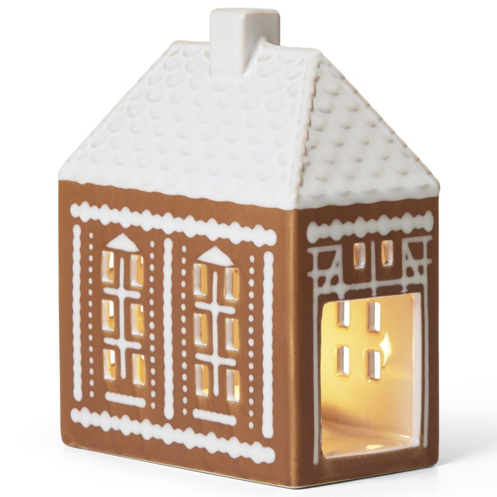 Teelichthalter GINGERBREAD LIGHTHOUSE 15,5 cm, braun, steingut, Kähler
