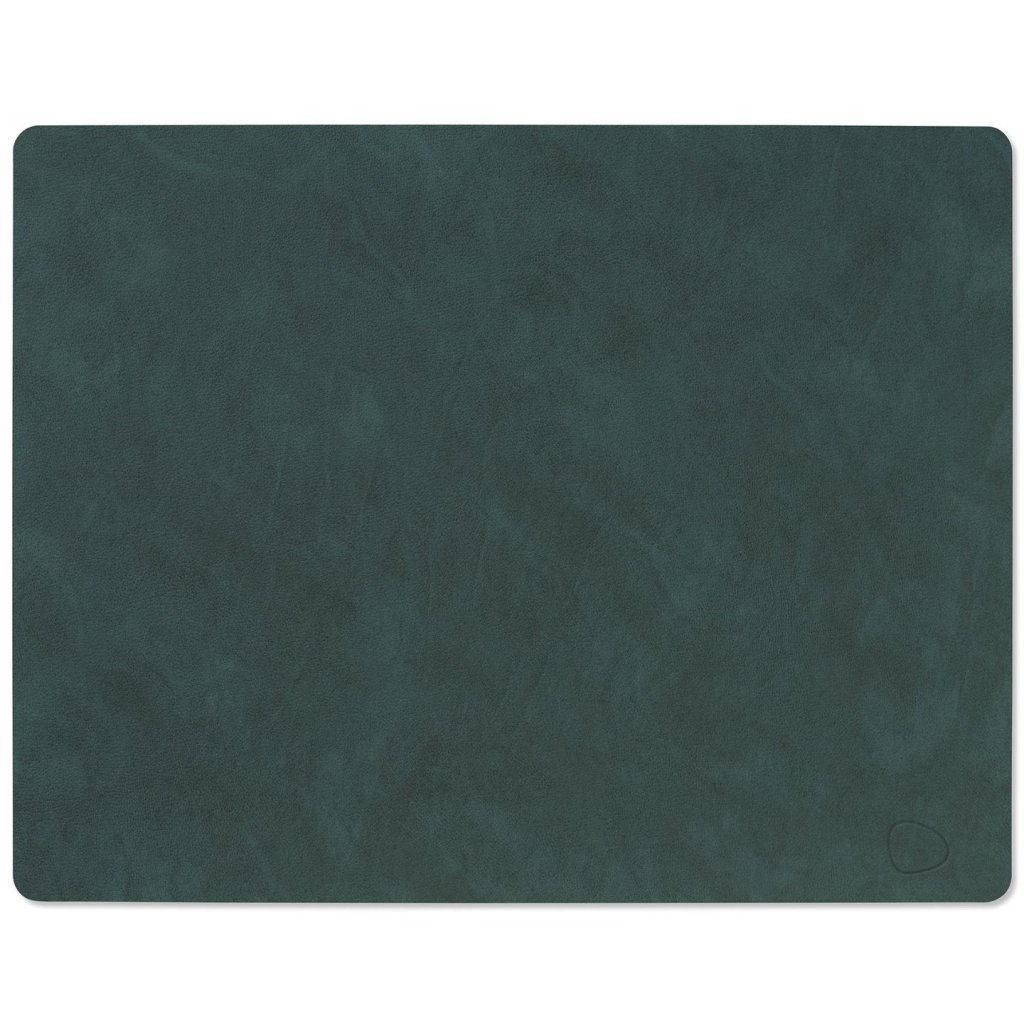Tischset SQUARE NUPO 35 x 45 cm, dunkel grün, leder, LIND DNA