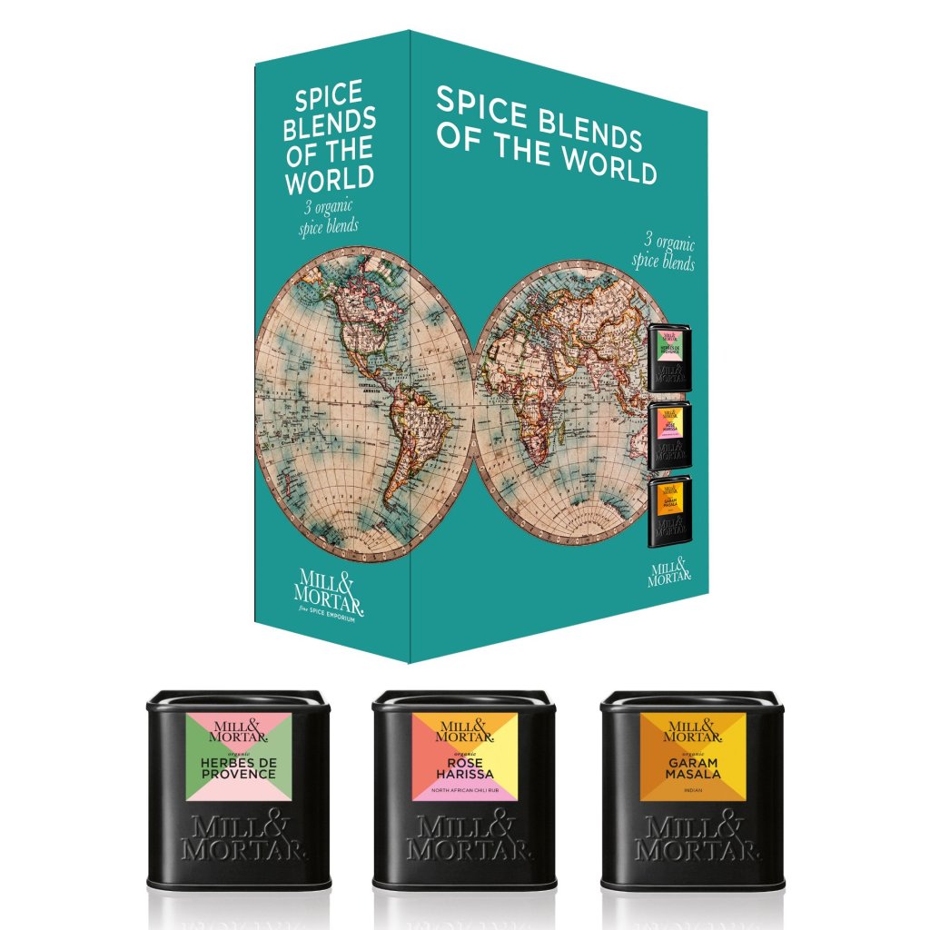 Bio Gewürzmischung GEWÜRZMISCHUNGEN DER WORLD, set à 3 st, Mill & Mortar