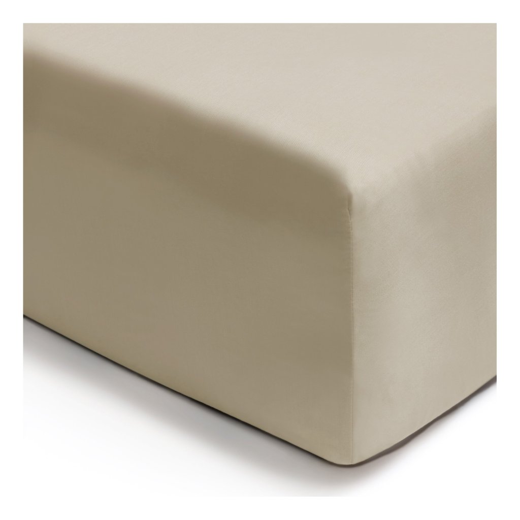 Spannbettlaken Doppelbett GRACE 160 x 200 cm, Mandel creme, Tencel, Clarysse
