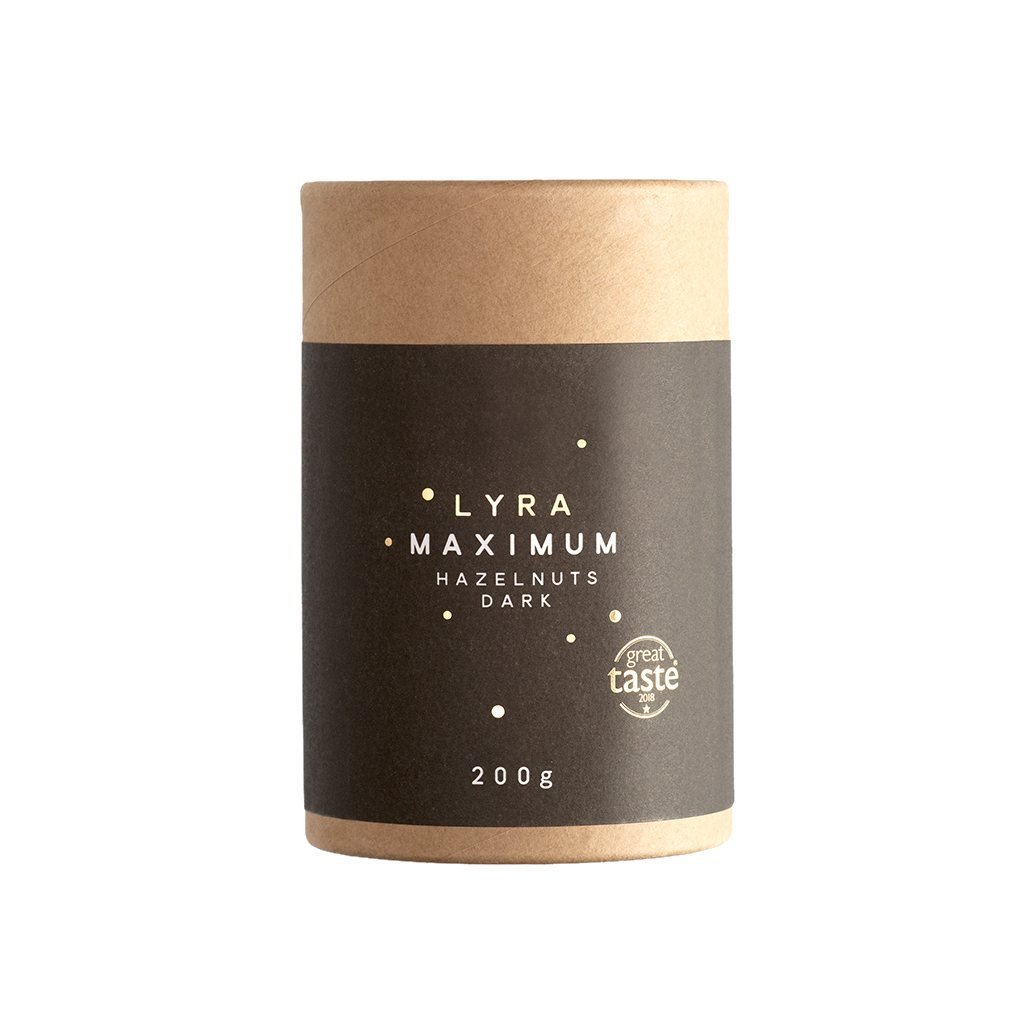 Haselnüsse in Nougat und dunkler Schokolade MAXIMUM 200 g, LYRA