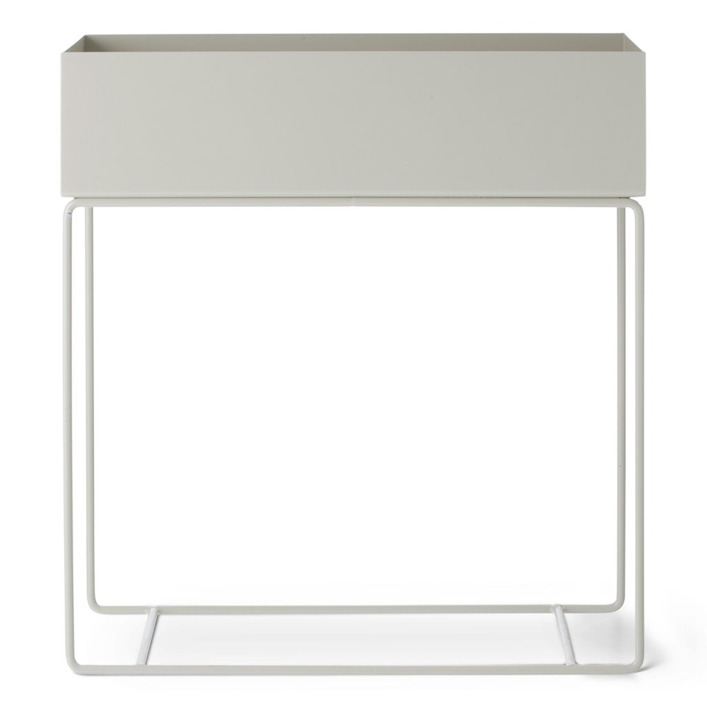 Blumentopf PLANT BOX 60 cm, leicht grau, eisen, fest LIVING