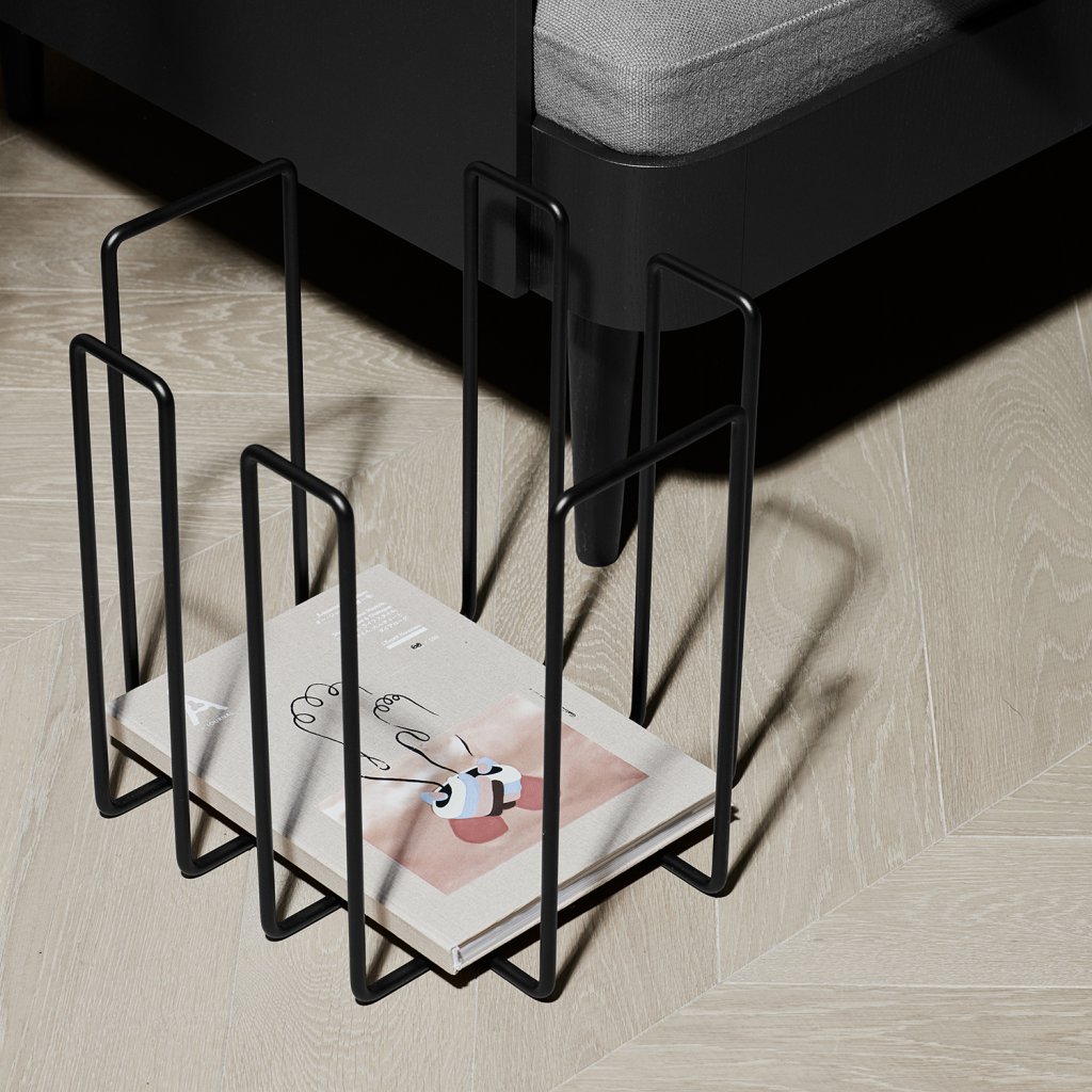 Zeitungsständer WIRES 33,5 cm, schwarz, Stahl, Blomus