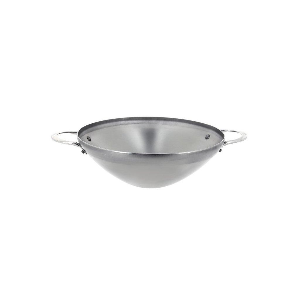 Wok MINERAL B 32 cm, 2 Griffe, Stahl, de Buyer