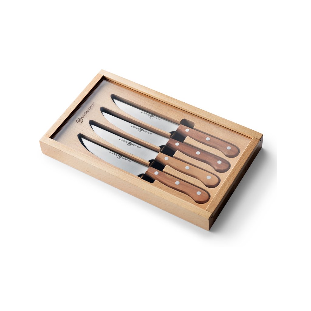 Steakmesser 4er-Set, Pflaumenholzgriffe, Wüsthof