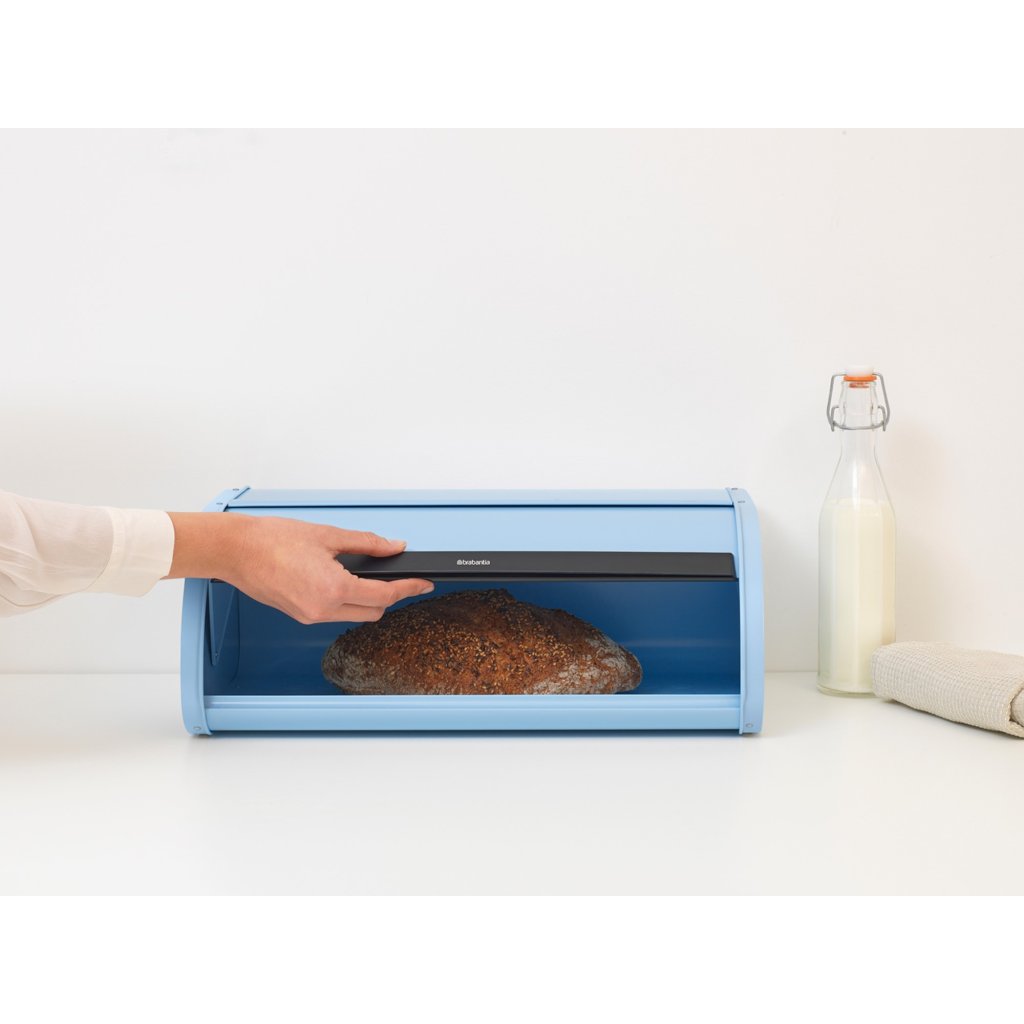 Rollbrotkasten ROLL TOP, hellblau, Edelstahl, Brabantia
