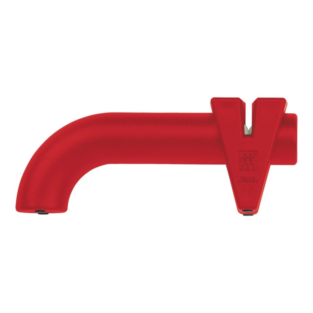 Messerschärfer TWIN SHARP, rot, Zwilling