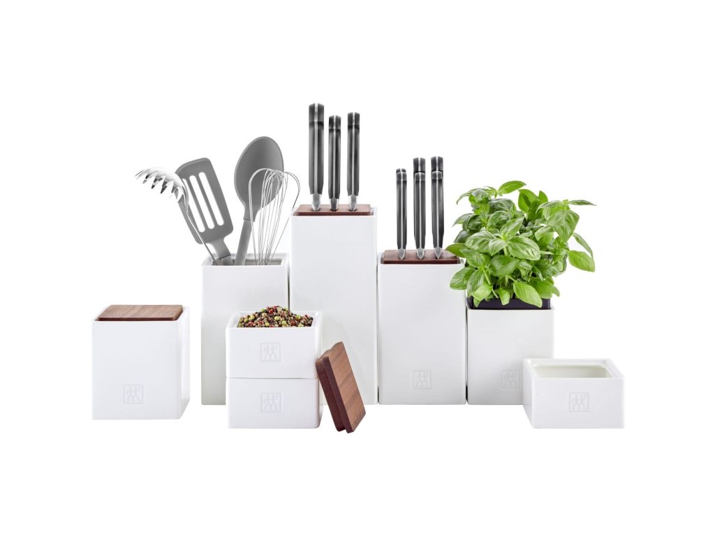 Vorratsdose 12 cm, weiß, Keramik, Zwilling