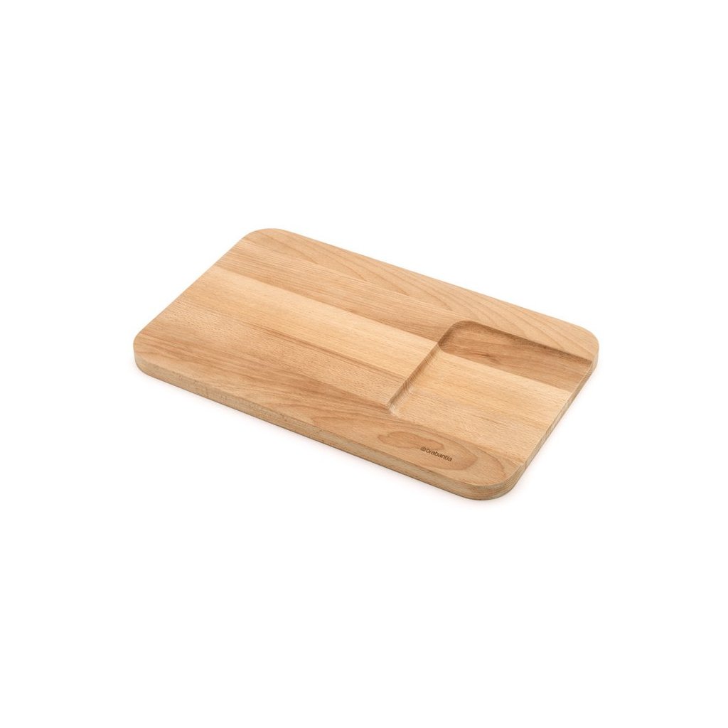 Schneidebrett 25 x 40 cm, für Gemüse, braun, Holz, Brabantia