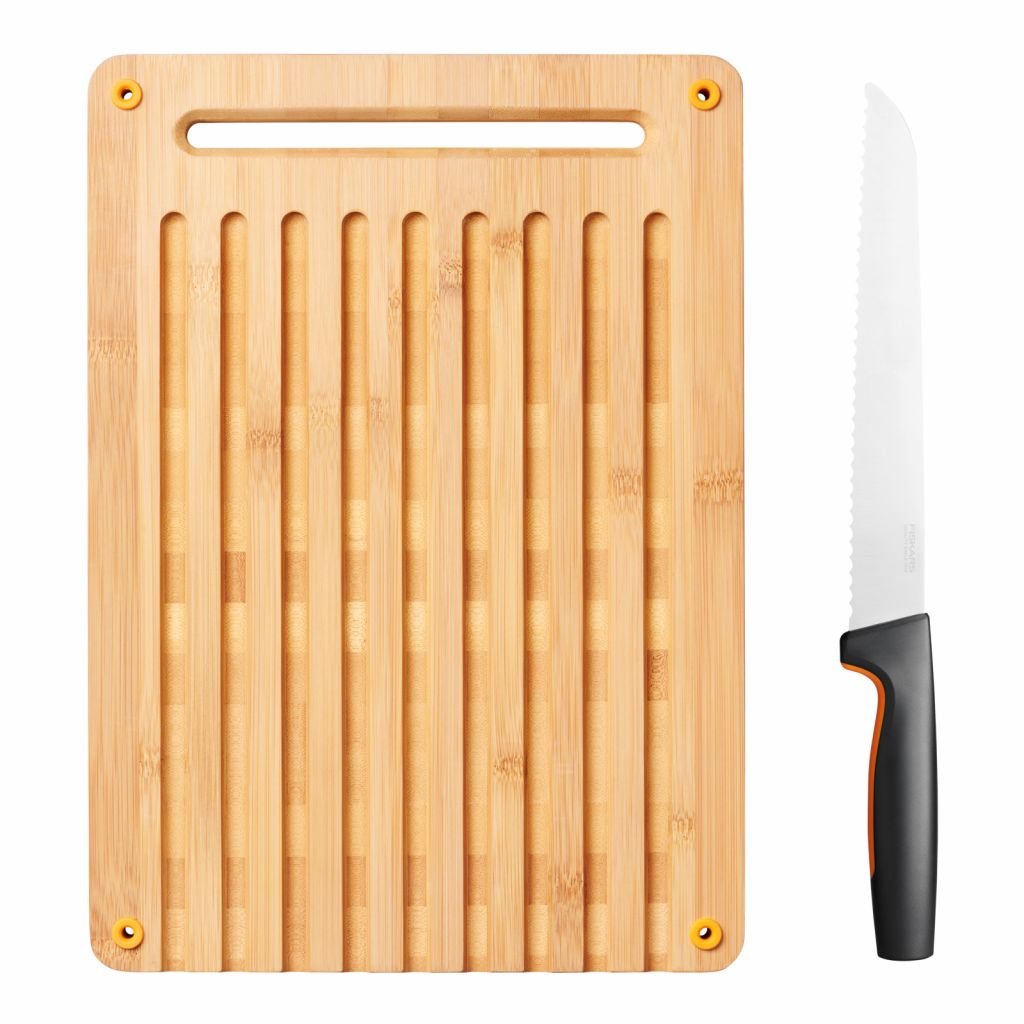 Brotmesser und Bambusbrett Set FUNCTIONAL, FORM, Fiskars