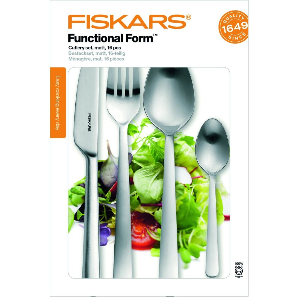 Besteckset FUNCTIONAL FORM, 16-teilig, matt, Fiskars