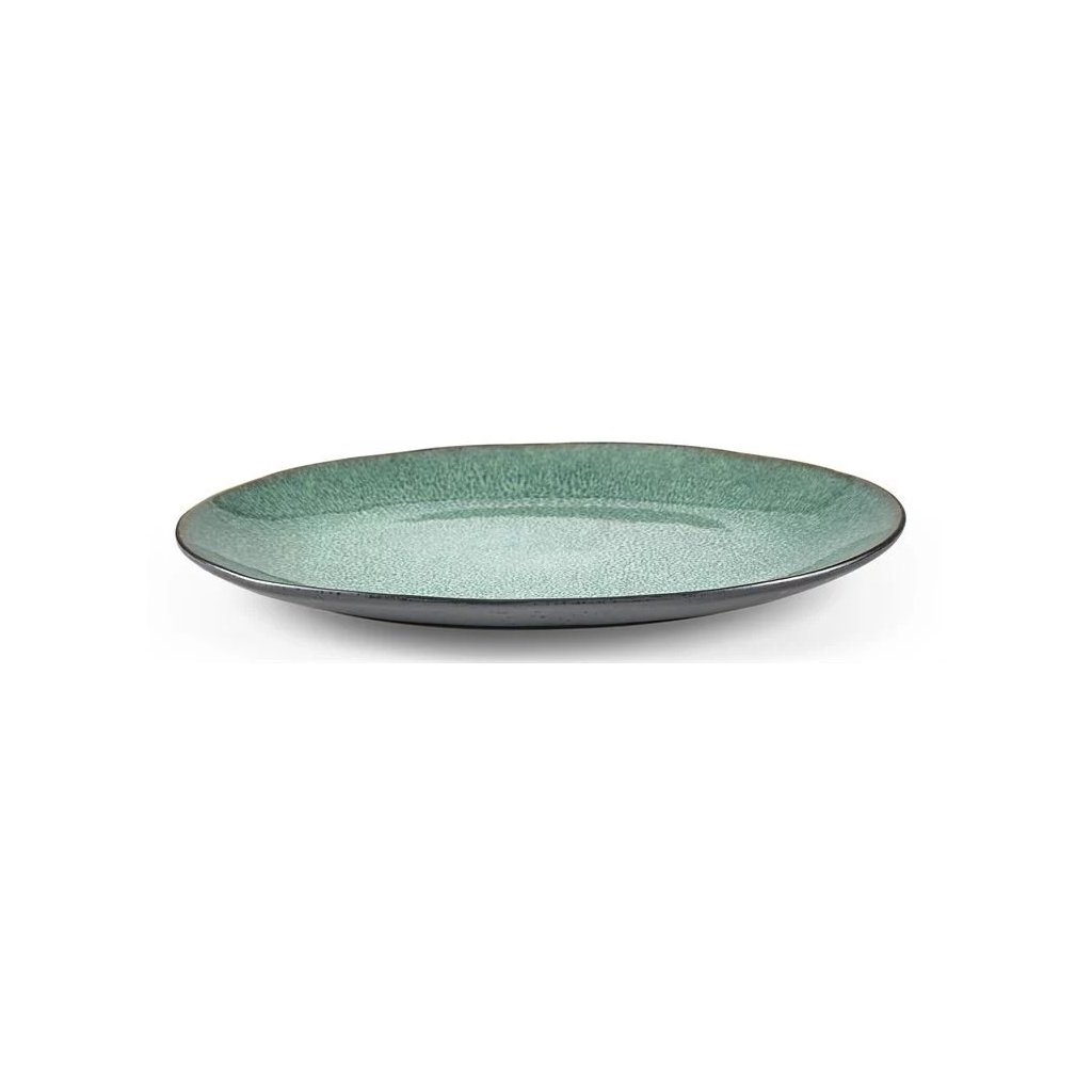 Servierteller 30 cm, schwarz/grün, Bitz