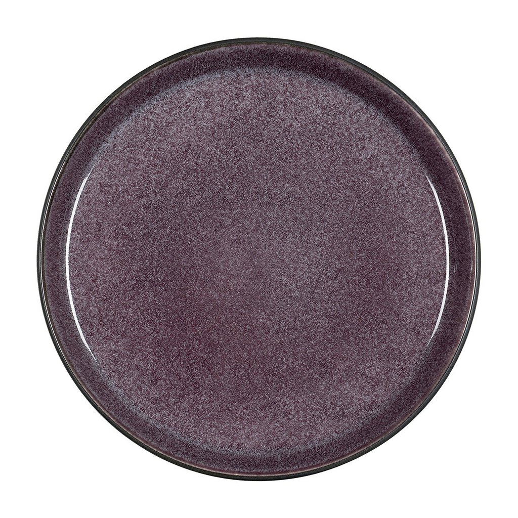 Dessertteller 21 cm, schwarz/lila, Bitz