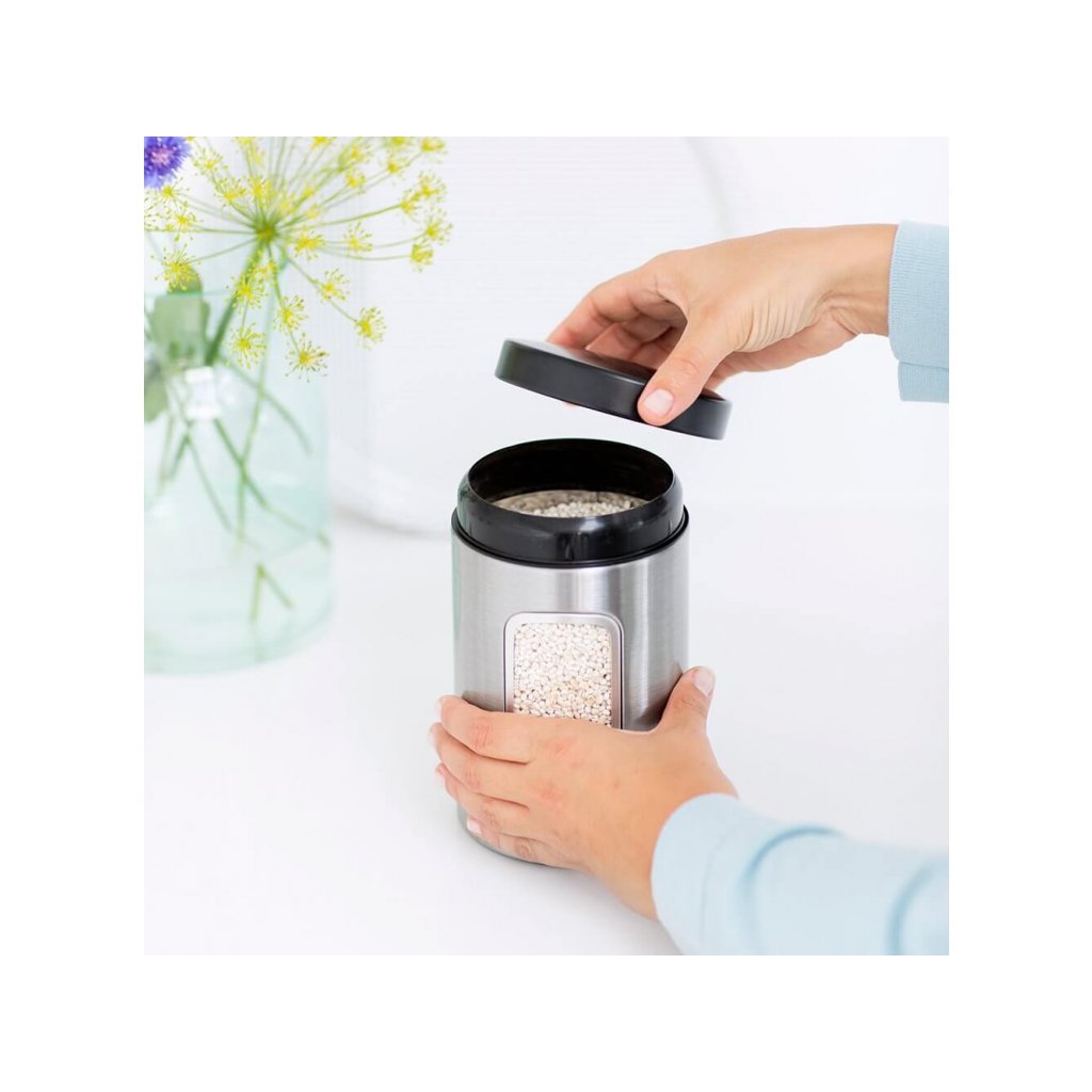 Vorratsdose, 3er-Set, 1,4 l, Stahl matt, Brabantia