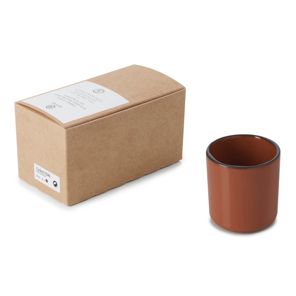 Espressotasse CARACTERE 80 ml, 2er-Set, Zimt, REVOL