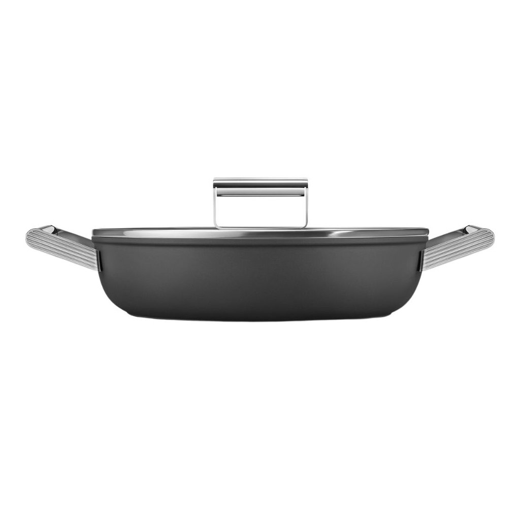 Servierpfanne CKFD2811BLM 28 cm, 3,7 l, schwarz, Aluminium, Smeg