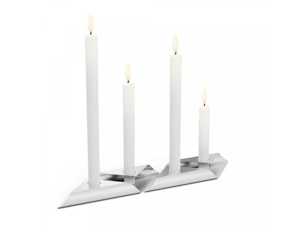 SQUARE Höfats CANDLE, Stabkerzenhalter 4er-Set, Edelstahl,