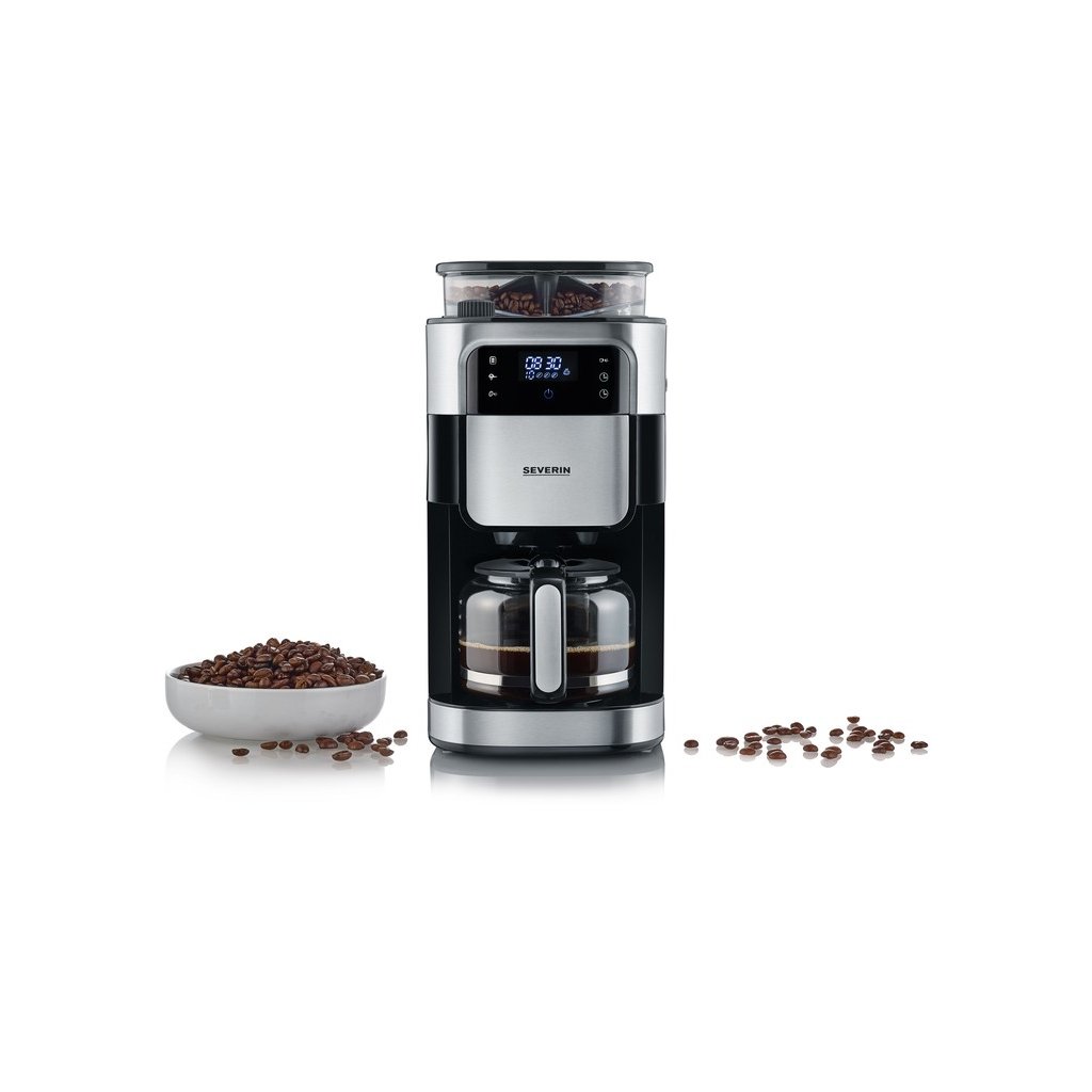 Filterkaffeemaschine KA 4813, mit Kaffeemühle, schwarz, Severin