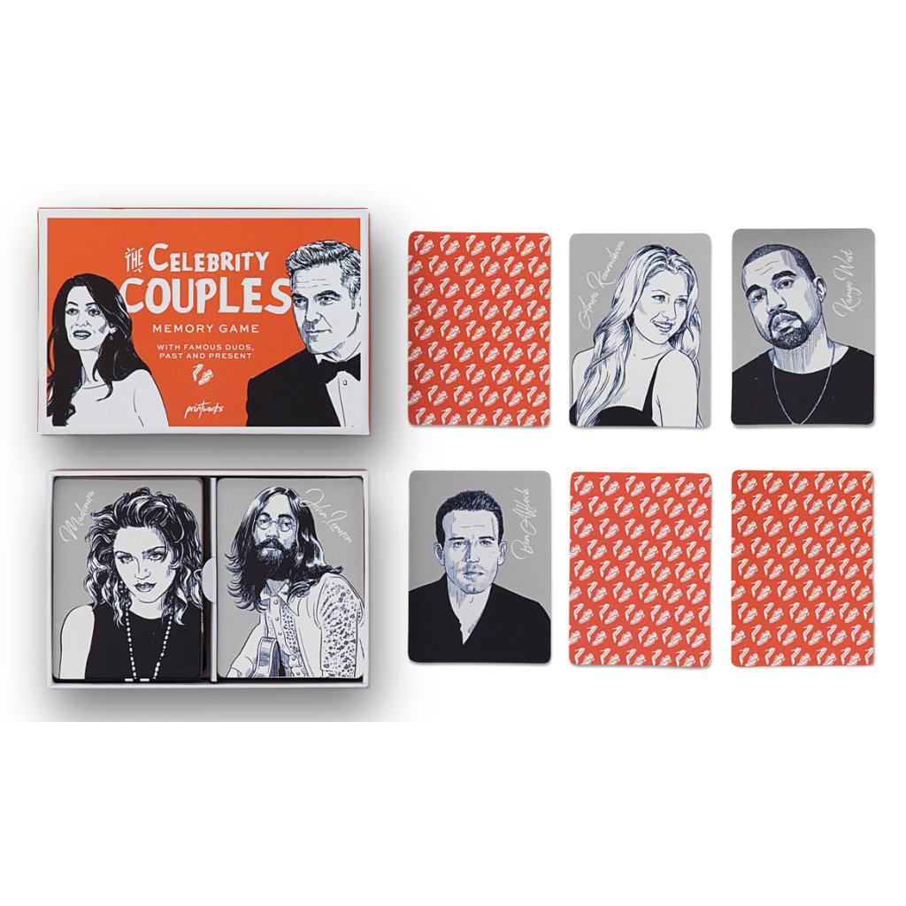 Memory Spiel CELEBRITY COUPLES, 50 Karten, Printworks