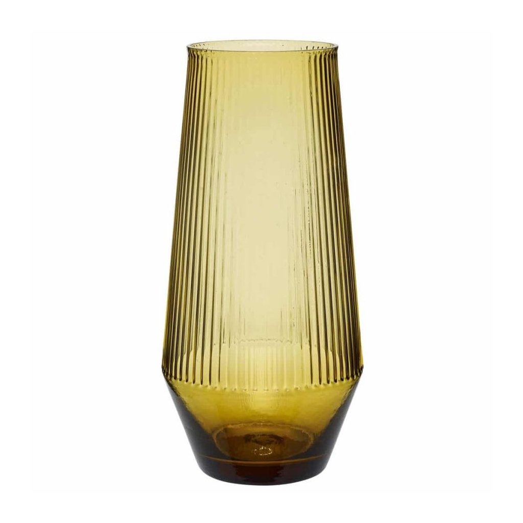 Vase RIPPLE 2,1 l, gelb, Glas, Hübsch