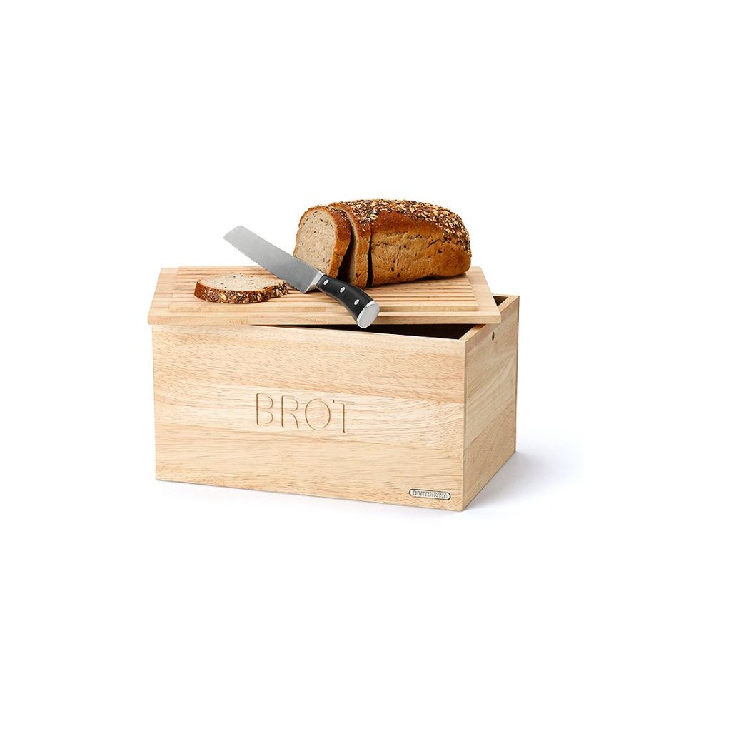 Brotkasten 34,5 x 23 cm, mit Deckel/Schneidebrett, Continenta