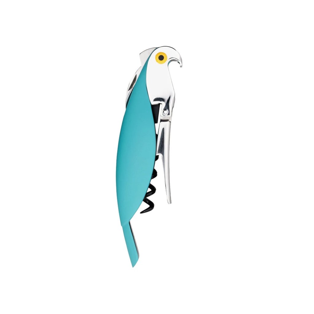 Sommelier-Korkenzieher PARROT, blau, Alessi