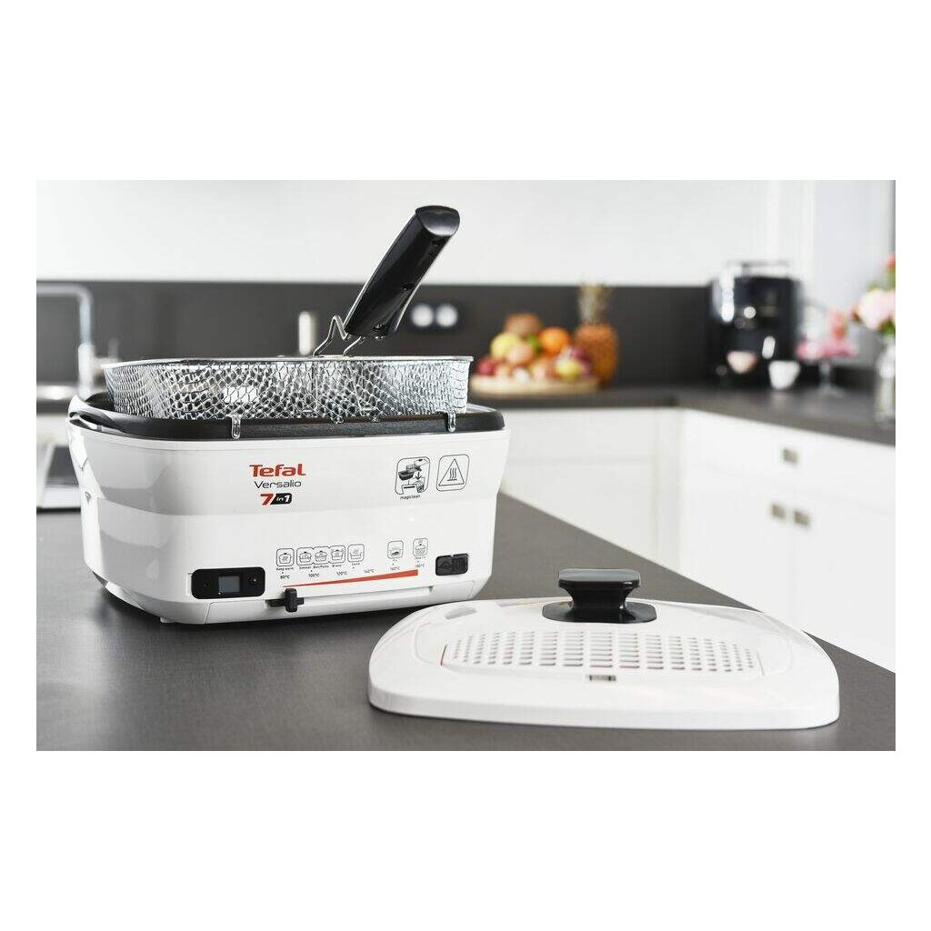 Fritteuse VERSALIO DE LUXE FR490070 7in1, weiß, Tefal