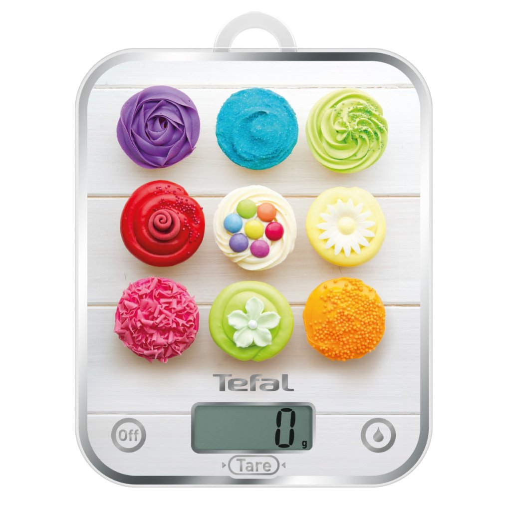 Küchenwaage digital OPTISS BC5122V0 weiß/cupcakes, Tefal