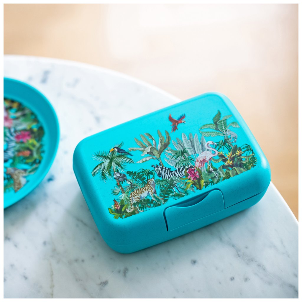 Kinder Lunchbox CANDY L JUNGLE, blau, Koziol