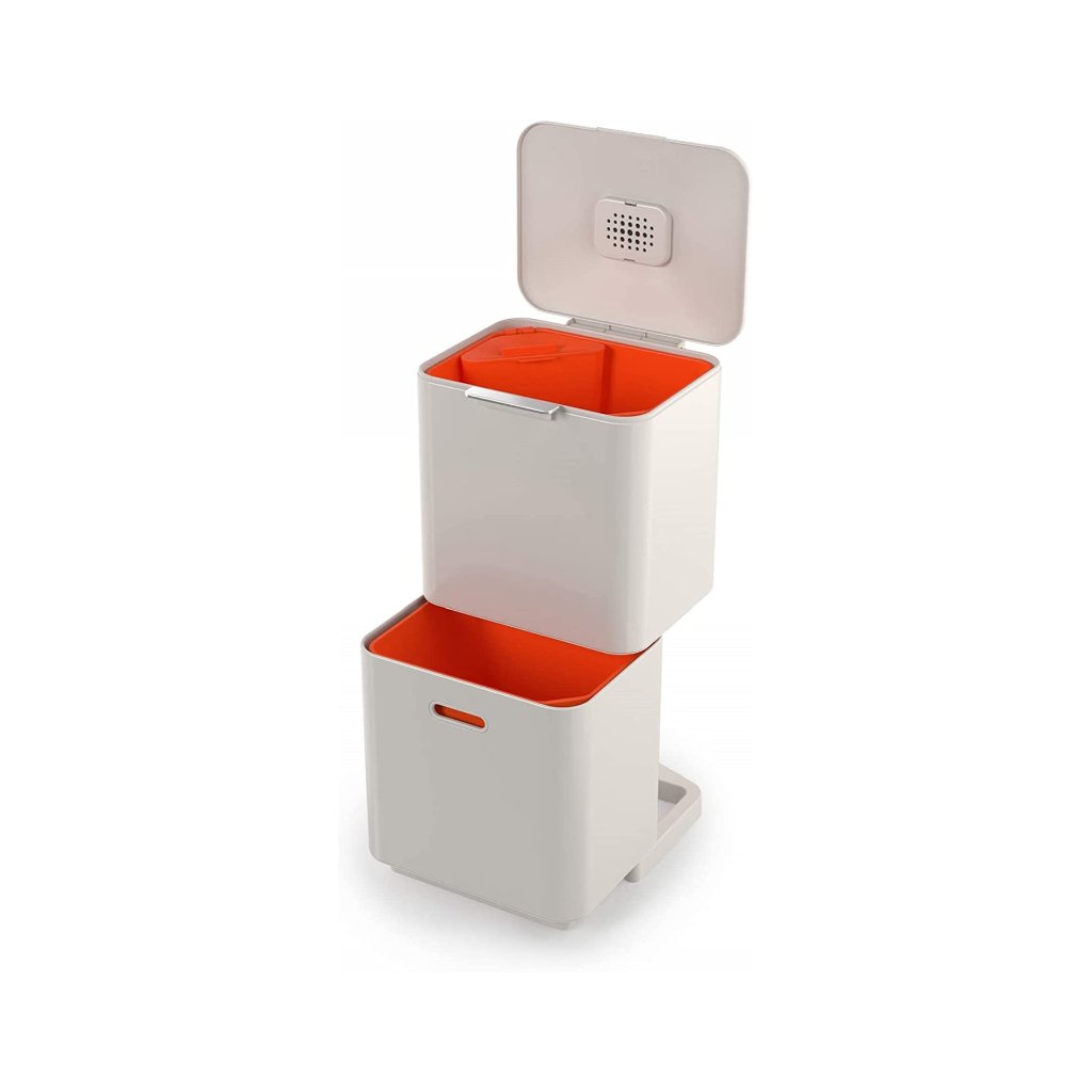 Abfalltrennungs- und Recyclingbehälter TOTEM MAX 30061 60 l, beige, Joseph Joseph