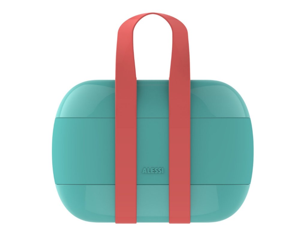 Lunchbox FOOD A PORTER, 2 Fächer, blau, Alessi