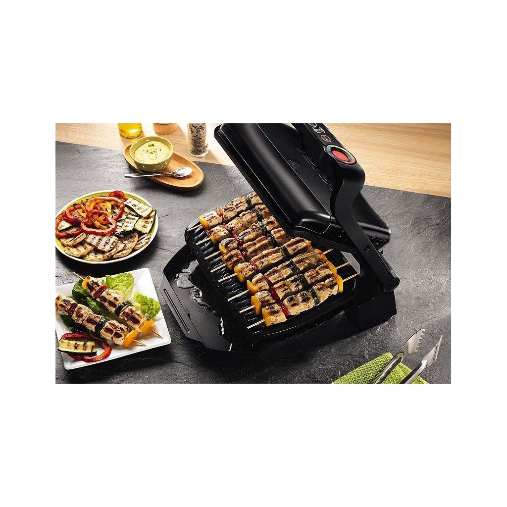 Elektro Kontaktgrill OPTIGRILL + XL GC722834, schwarz, Tefal