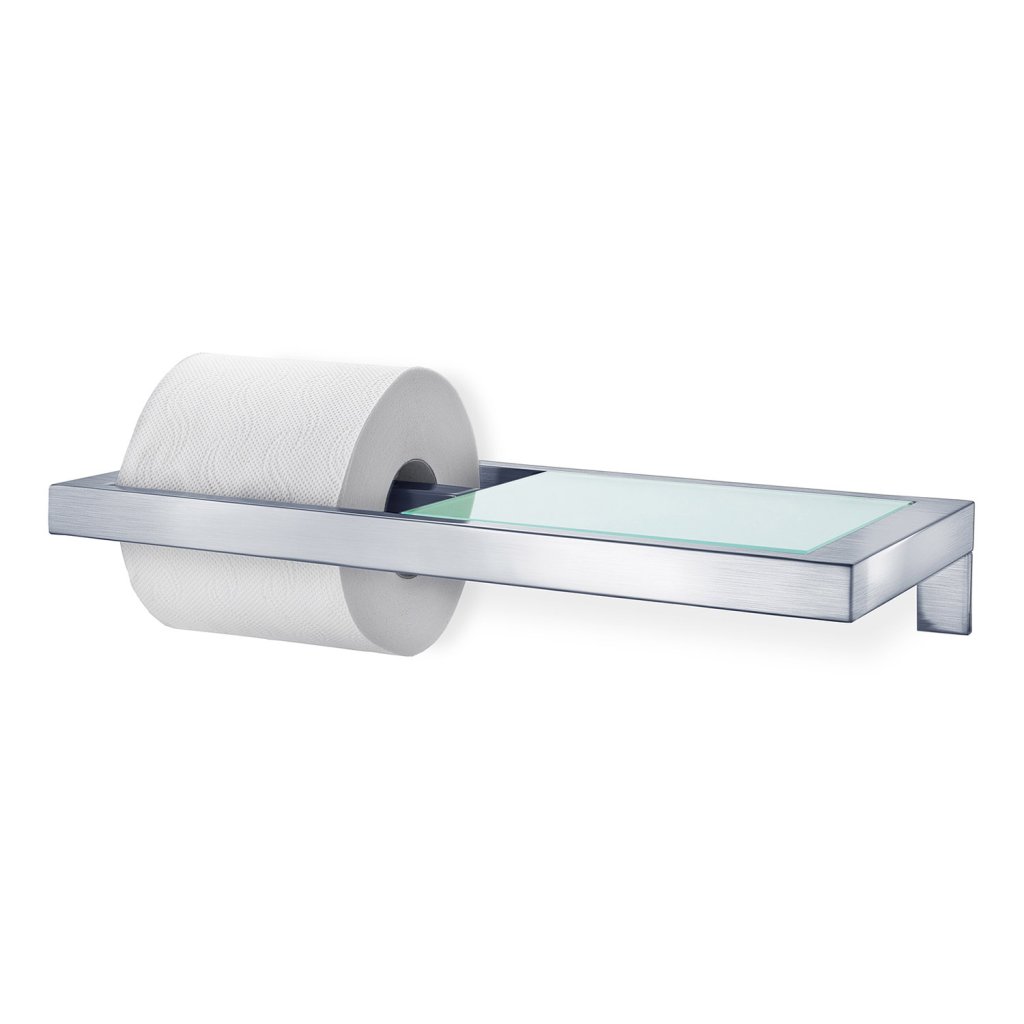 Toilettenpapierhalter MENOTO, Edelstahl matt, Glas, Blomus