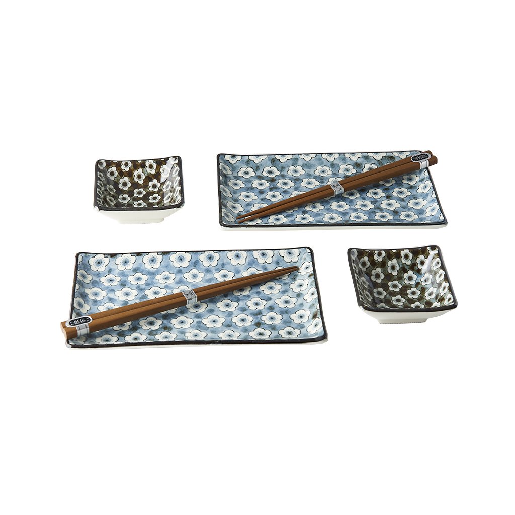 Sushi Set NAVY & WHITE UME, 6-teilig, MIJ