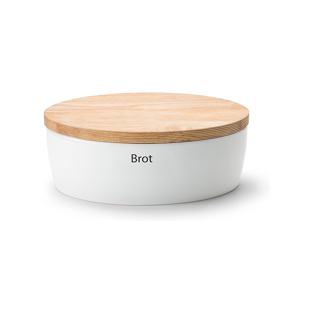 Brotkasten 36 cm, mit Holzdeckel/Schneidebrett, Continenta