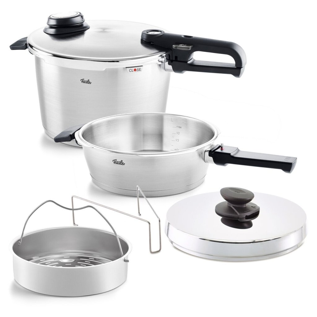 Schnellkochtopf VITAVIT PREMIUM, 2er-Set, 8 l/ 4,5 l, Fissler