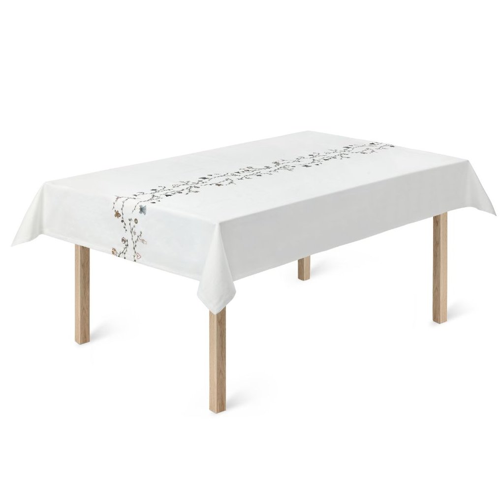 Weihnachtstischdecke HAMMERSHOI 150 x 370 cm, weiß, Kähler