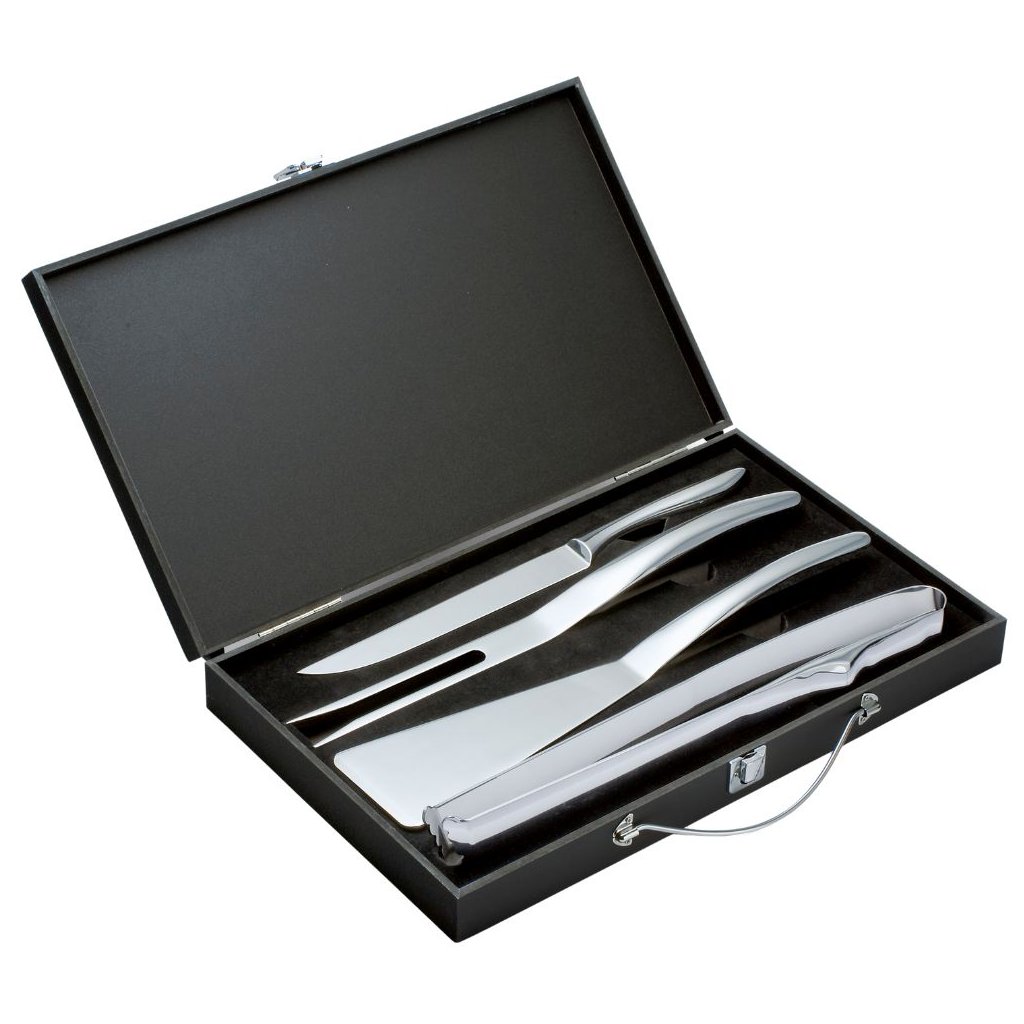Grillbesteck WAVE, 4-teilig, Edelstahl poliert, Philippi