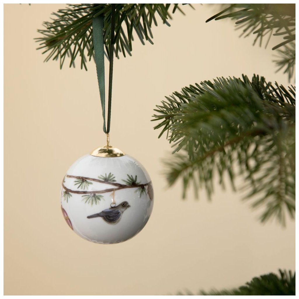 Weihnachtskugel HAMMERSHOI 2019, 330 ml, weiß, Kähler