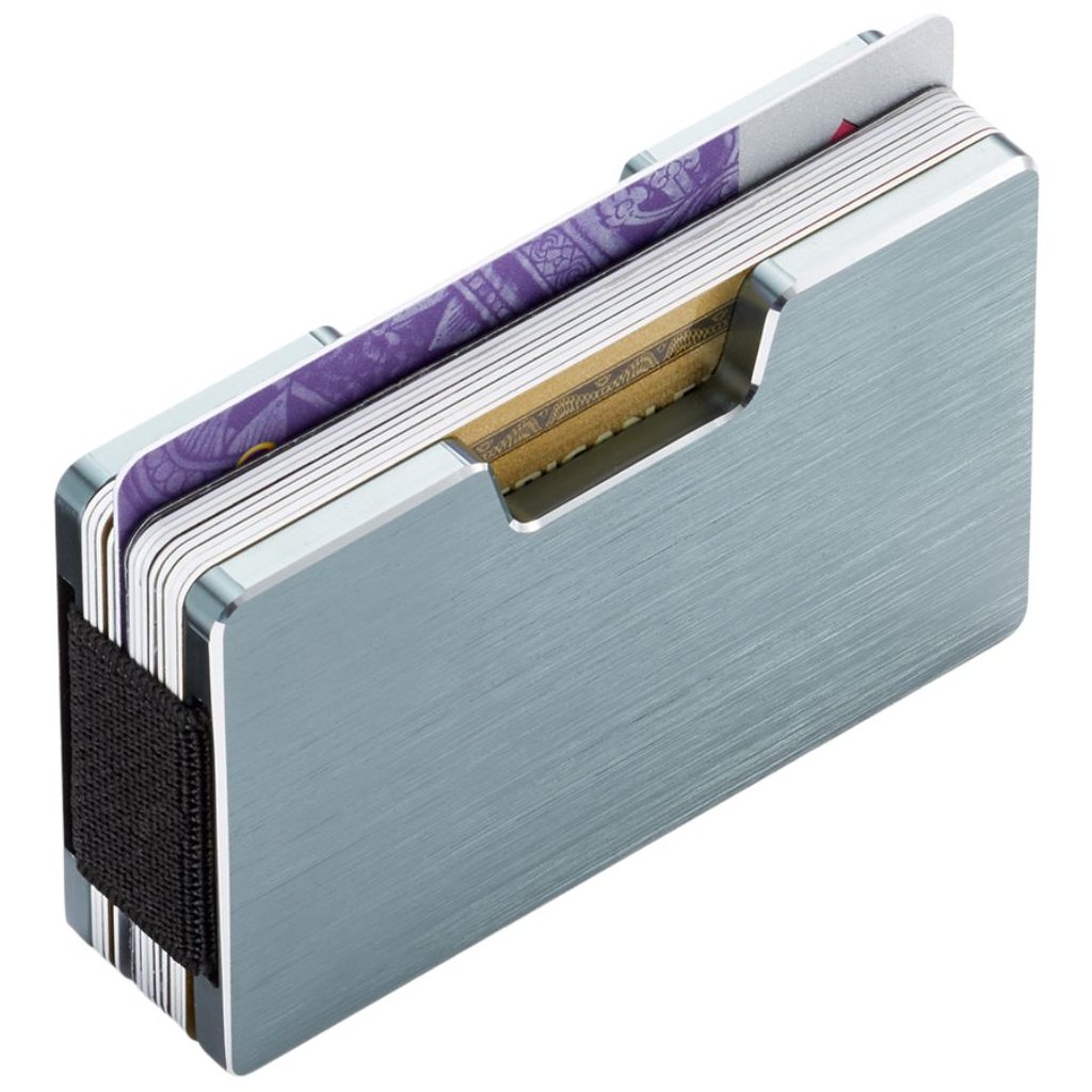 Kartenhalter mit Geldklammer ECLIPSE 9 cm, RFID-Schutz, grau, Philippi