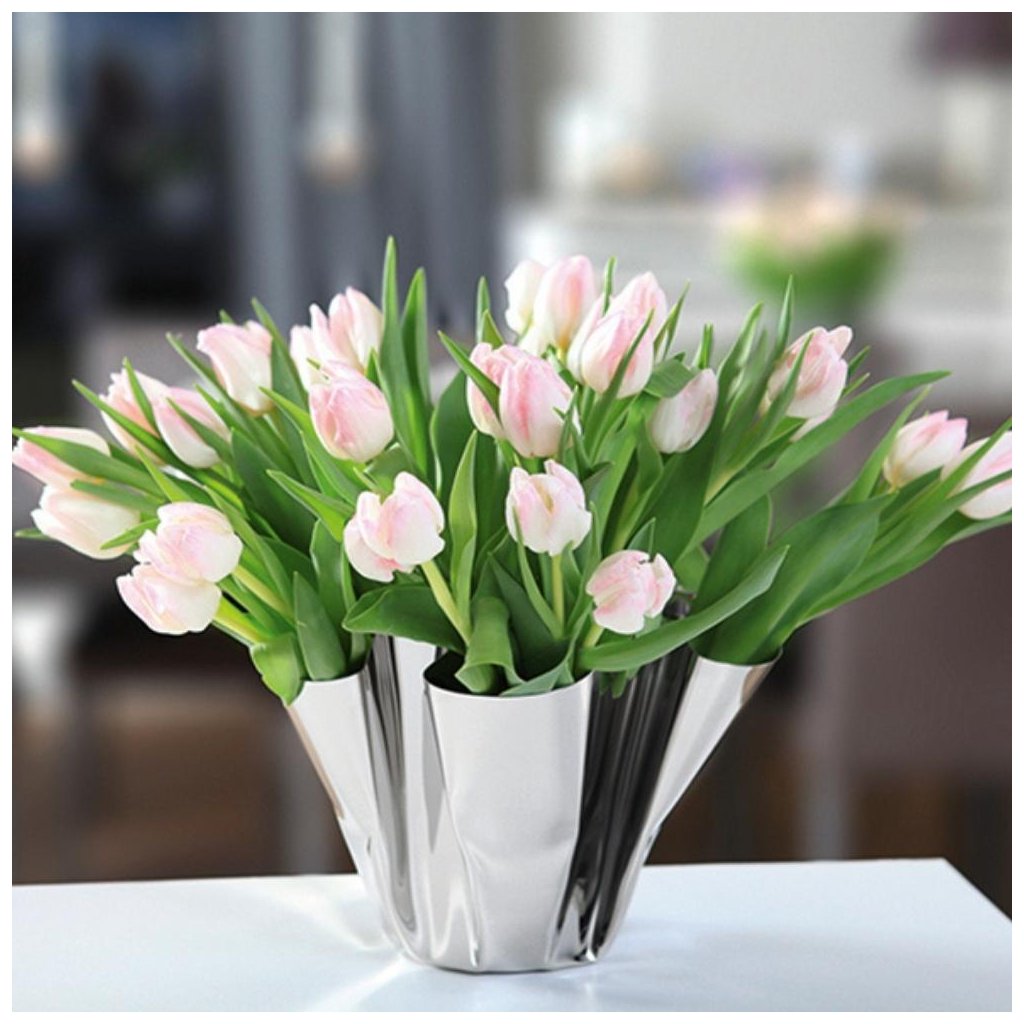 Vase MARGEAUX, 30 cm, Edelstahl poliert, Philippi